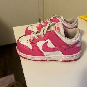 Toddler Nike Dunks - pink & white